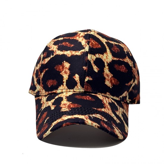 Cross-border new leopard print beanie for autumn and winter. Fashionable and versatile baseball caps for men and women, outdoor sun protection, sun visors, and trendy peaked caps.