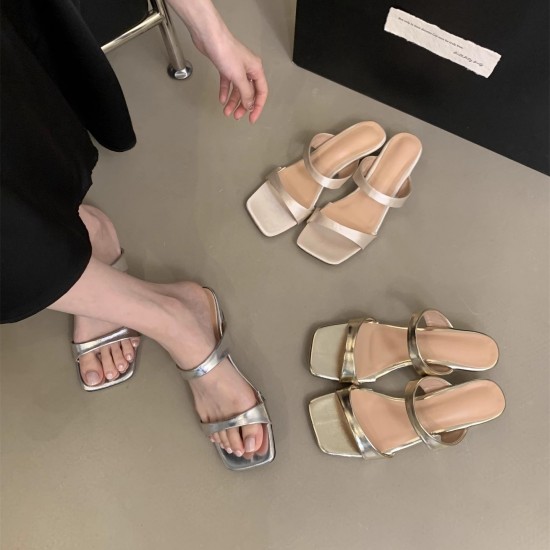 Flat-soled Chanel-style toe slip-on shoes for women, 2025 new style. Summer slip-on black witch spring and autumn slip-on shoes Flat-soled Chanel-style toe slip-on shoes for women, 2025 new style. Summer slip-on black witch spring and autumn slip-on shoes