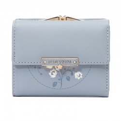 Hot Selling 2024 New Japanese and Korean Style Short Wallet, Small Fresh Tri-Folding Clip Bag for Women, Foldable Student Coin Purse