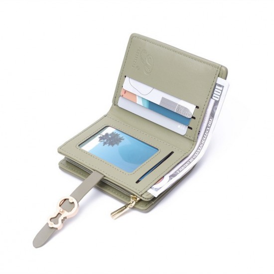 New Cross-Border Short Wallet, Simple and Contrast-Color Women's Fashionable Closure Folding Multifunctional Coin Purse New Cross-Border Short Wallet, Simple and Contrast-Color Women's Fashionable Closure Folding Multifunctional Coin Purse