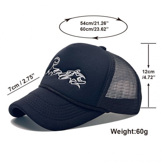 Cross-border new retro American-style embroidered lettered baseball cap, sun visor, personalized mesh trucker hat, wholesale