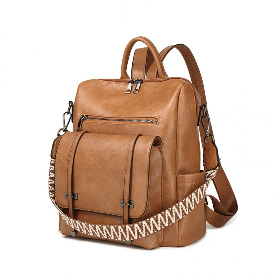 New cross-border retro women's backpacks, new high-end PU soft leather dual-use shoulder bags, large-capacity commuter backpacks New cross-border retro women's backpacks, new high-end PU soft leather dual-use shoulder bags, large-capacity commuter backpacks
