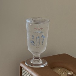 Homemade Niche Simple Blue Free Bird Flip-Top Mug, Contrasting Color Couple's Coffee and Water Cup, 270ml