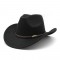 New American Western cowboy hat, men's riding hat, outdoor travel equestrian hat, curved brim woolen hat.