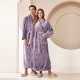 Autumn/Winter Comfortable Cotton Fleece Nightgown for Women, Thickened Coral Fleece Pajamas, Plus-Sized Bathrobe with Ankle Length