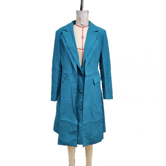 Fashionable casual lapel, solid color, pocket button, long-sleeved top, two-piece women's clothing wholesale. Fashionable casual lapel, solid color, pocket button, long-sleeved top, two-piece women's clothing wholesale.