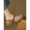 French high-end firework-style flip-flops for women, versatile low-heeled square-toed elegant sandals.