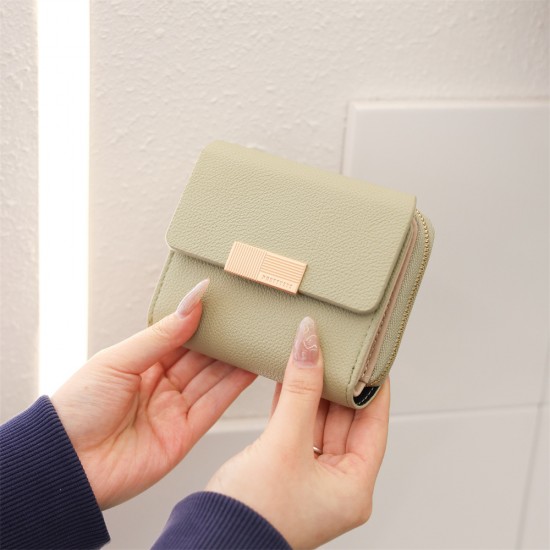 2025 New Women's Wallet, Japanese and Korean Fresh PU Tri-Fold Zipper, Multi-Function Large-Capacity Wallet, Wholesale 2025 New Women's Wallet, Japanese and Korean Fresh PU Tri-Fold Zipper, Multi-Function Large-Capacity Wallet, Wholesale