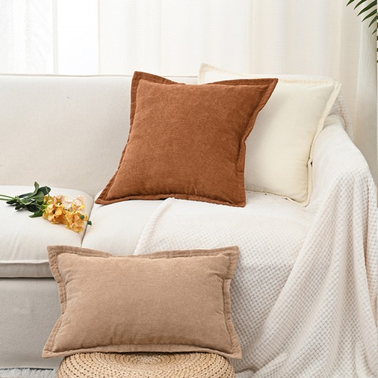 Nordic ins simple corduroy sofa living room cushions, cream-colored cushions for model room bedside pillow covers Nordic ins simple corduroy sofa living room cushions, cream-colored cushions for model room bedside pillow covers