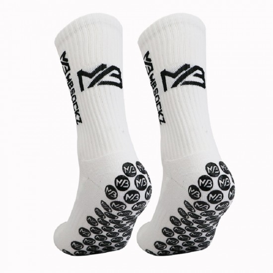 Cross-border, practical, non-slip, doped-in mid-calf socks with lettering. Thickened towel-soled, wear-resistant, breathable men's sports socks.