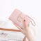 2025 solid color new wallet Women's medium-sized bag with a bow-knot, stylish, large capacity, small, fresh, and simple coin purse.