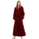 Autumn and Winter Thickened Flannel Baby Fleece Couple's Nightgown for Men and Women Extra Long Fixed Waist Yukata