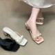 Open-toe satin soft block heel sandals, 2025 summer new French bow sandals Open-toe satin soft block heel sandals, 2025 summer new French bow sandals