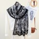Ethnic Artistic Retro Patterned Scarf, Korean Women's Elegant and Stylish Travel Outerwear Long Scarf Ethnic Artistic Retro Patterned Scarf, Korean Women's Elegant and Stylish Travel Outerwear Long Scarf