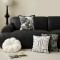 Black, lightly luxurious, vintage-style, high-quality embroidered pillowcases, Instagram-style, Nordic living room sofa and bed back cushions.