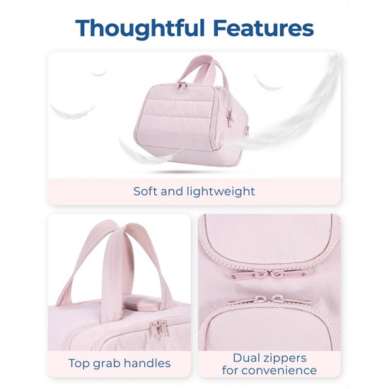Feihong cross-border large-capacity cosmetic bag, portable hand-held toiletries bag, fluffy, large, wide-opening cosmetic and toiletries bag Feihong cross-border large-capacity cosmetic bag, portable hand-held toiletries bag, fluffy, large, wide-opening cosmetic and toiletries bag