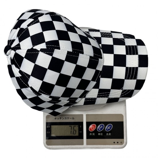 Cross-border new sports baseball cap, a stylish, unisex checkerboard peaked cap, a trendy outdoor sun protection hat.
