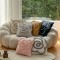 Cross-border Nordic INs hemp rope embroidered pillowcases, four-cornered tassel retro pastoral pillows, living room sofa cushions, lumbar pillows