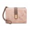 New cross-border retro casual drawstring women's wallet, leaf PU wallet, short female wallet, student coin purse