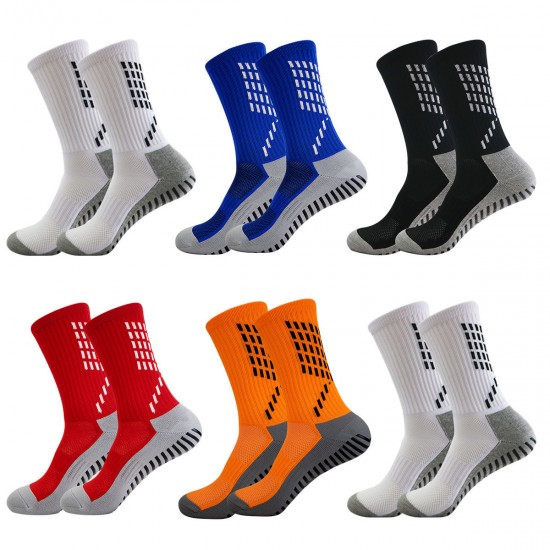Men's foreign trade football socks, men's socks, adhesive-coated non-slip floor socks, training socks, towel-soled mid-calf thickened sports socks. Men's foreign trade football socks, men's socks, adhesive-coated non-slip floor socks, training socks, towel-soled mid-calf thickened sports socks.