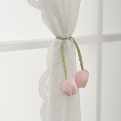 Handmade tulip curtain buckles, fresh and sweet flower buds, handicraft decorations, cross-border dropshipping