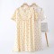 Women's padded rayon pajamas, short-sleeved, cropped, Japanese-style rayon silk, bra-free loungewear set