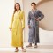 Autumn/Winter Comfortable Cotton Fleece Nightgown for Women, Thickened Coral Fleece Pajamas, Plus-Sized Bathrobe with Ankle Length