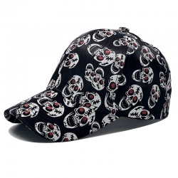 New cross-border baseball cap with skull print, fashionable and versatile, outdoor casual sun hat for men and women.
