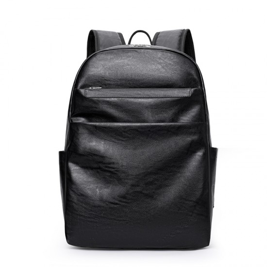 New cross-border men's business commuter backpack, large capacity, student travel laptop backpack, PU leather casual backpack New cross-border men's business commuter backpack, large capacity, student travel laptop backpack, PU leather casual backpack