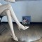 2025 Spring/Summer New Nude Bow Stiletto High Heels for Women, Satin Pointed Toe Sandals, French Elegant Shoes