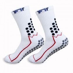 Mid-length non-slip football socks with towel soles, thickened adult outdoor sports stockings, manufacturer wholesale, with adhesive for anti-slip performance