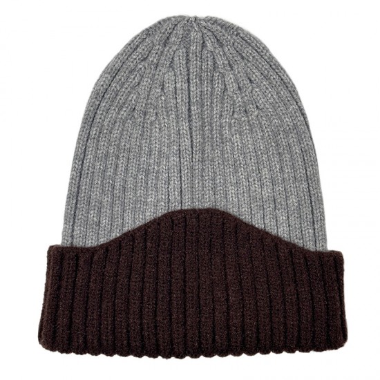 Winter colorblock earmuffs for women, cross-border brimless beanie, versatile and simple men's warm knitted hat, wholesale. Winter colorblock earmuffs for women, cross-border brimless beanie, versatile and simple men's warm knitted hat, wholesale.