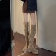 Petite women's elevated over-the-knee boots, Maillard autumn and winter new thick-soled, two-way folding boots. Petite women's elevated over-the-knee boots, Maillard autumn and winter new thick-soled, two-way folding boots.