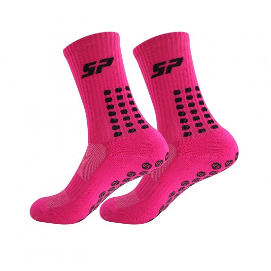 Mid-calf non-slip soccer socks with a terry sole and thickened sports socks, non-slip and deodorizing, sweat-wicking training socks