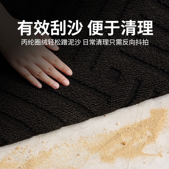 Simple, thickened, stain-resistant bathroom absorbent doormats, home non-slip entrance doormats, bedroom entrance carpets.