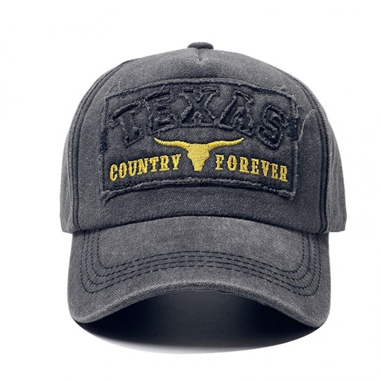 New Cross-border TEXAS Embroidered Baseball Cap, Washed and Distressed Patchwork Embroidered Baseball Cap, Outdoor Retro Sun Visor New Cross-border TEXAS Embroidered Baseball Cap, Washed and Distressed Patchwork Embroidered Baseball Cap, Outdoor Retro Sun Visor