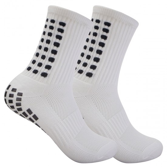 Adult and children's pure white football socks, towel soles, men's and women's basketball mid-calf socks, long socks