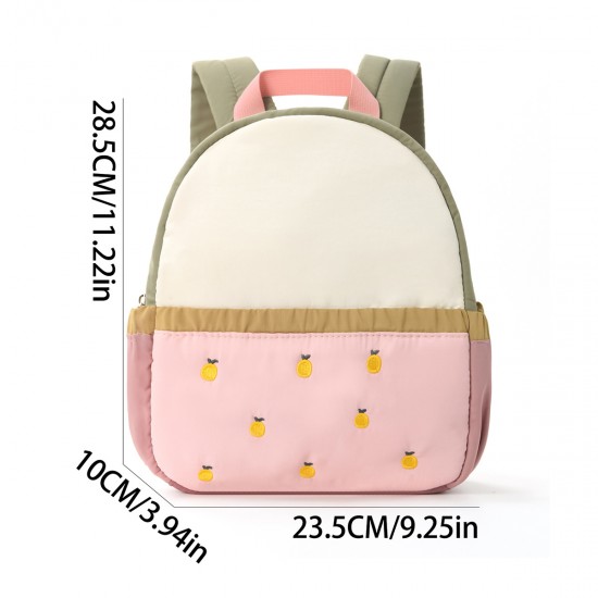 Feihong cross-border children's backpack with color-blocked cute apple embroidery, kindergarten backpack, and baby mini travel backpack Feihong cross-border children's backpack with color-blocked cute apple embroidery, kindergarten backpack, and baby mini travel backpack