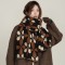 2025 new imitation cashmere, retro British tassel four-leaf clover scarf, fashionable autumn and winter thickened warm scarf for women.
