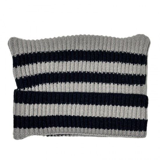 Cross-border new autumn and winter cat-ear knitted hat, Korean-style Instagram-style, cute and versatile striped cow-ear wool hat
