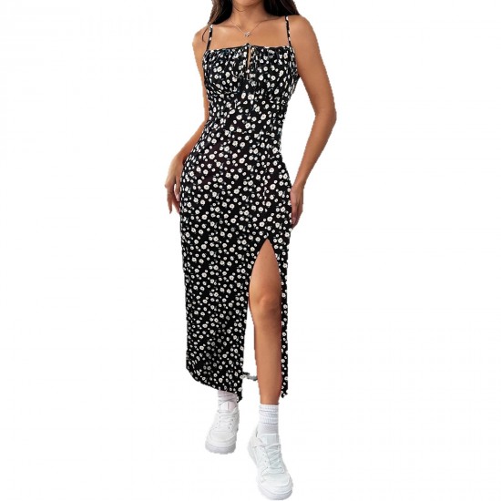 New Summer and Autumn 2025 Niche Elegant Slim Fit Long Skirt: French Hottie Retro Floral Slipper Dress New Summer and Autumn 2025 Niche Elegant Slim Fit Long Skirt: French Hottie Retro Floral Slipper Dress