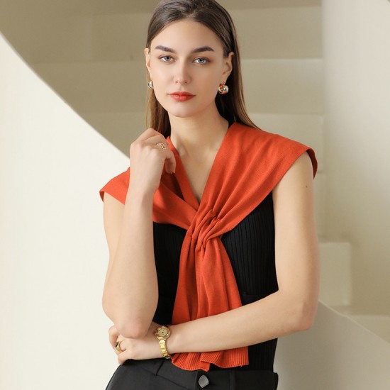 2025 new air-conditioned room knitted shawls for women, decorative outerwear, Korean-style solid summer sunscreen shawls wholesale