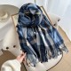 Contrast plaid scarves, women's winter atmospheric thickened warm faux cashmere shawls, Korean-style versatile 2025 new wholesale Contrast plaid scarves, women's winter atmospheric thickened warm faux cashmere shawls, Korean-style versatile 2025 new wholesale