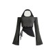 Cross-border European and American women's long-sleeved T-shirts. Contrast-color two-piece halter neck sweater, slimming and hot girl top.