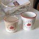 Homemade vintage Instagram high-stem glass, retro French romantic dessert cup, niche minimalist milk cup, heat-resistant.