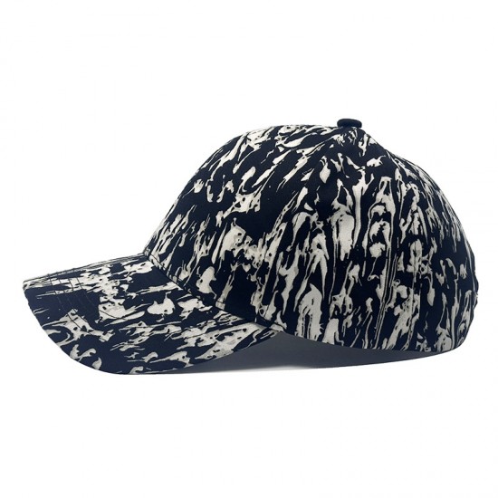 Cross-border thin, fashionable, printed baseball caps for spring and summer, women's casual sun protection, graffiti baseball caps for men, black and white. Cross-border thin, fashionable, printed baseball caps for spring and summer, women's casual sun protection, graffiti baseball caps for men, black and white.