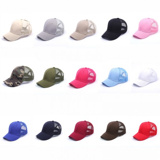 New cross-border summer plain mesh baseball caps, solid-color mesh caps for men and women, and hip-hop caps. New cross-border summer plain mesh baseball caps, solid-color mesh caps for men and women, and hip-hop caps.