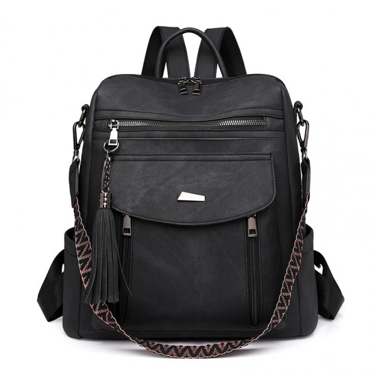 2025 spring cross-border trend PU women's bags, casual and multifunctional backpack wholesale